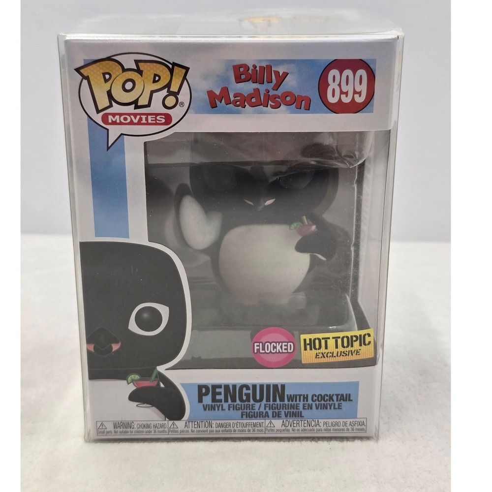 Funko Pop Billy Madison Penguin with Cocktail 899 Hot Topic Flocked Exclusive